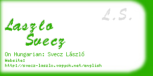 laszlo svecz business card
